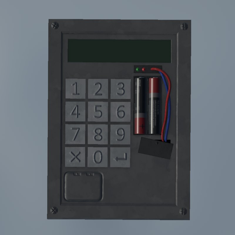 Keypad lock asset lowpoly 3D model TurboSquid 1231964