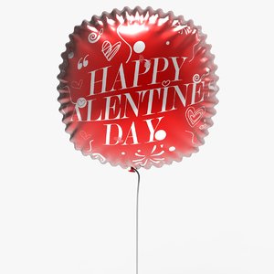 helium balloon valentine s 3D model