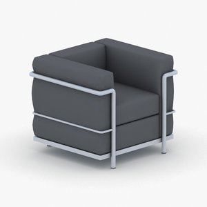 3D interior - armchair chair stool