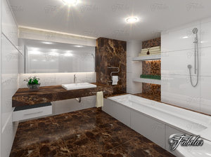 bathroom scene 3D model