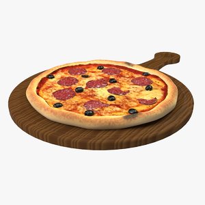 italian pizza pepperoni olives model
