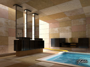 bathroom scene 3D