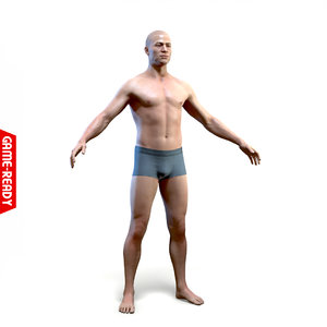average male body 3D model