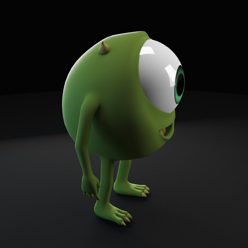 Mike Wazowski 3d Model Turbosquid 1232807