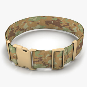 army belt camouflage 3D model