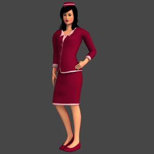 air hostess 3D model