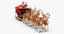 santa claus reindeer walking 3D model