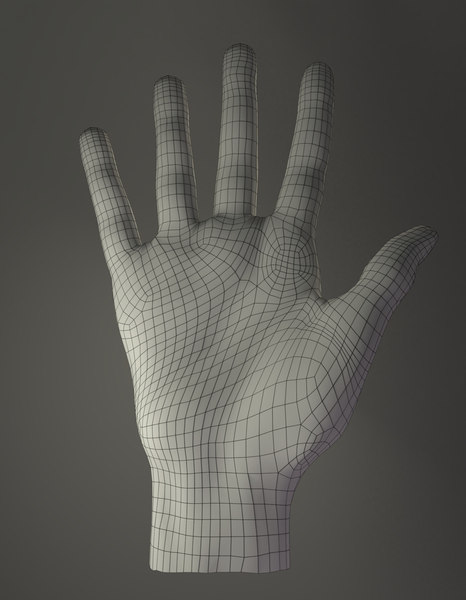 human hand 3d model free download blender