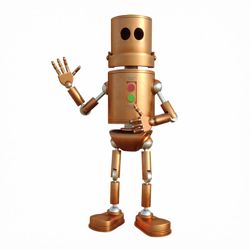 3D old metal robot bukk - TurboSquid 1232970