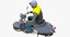 scooter man 01 3D model
