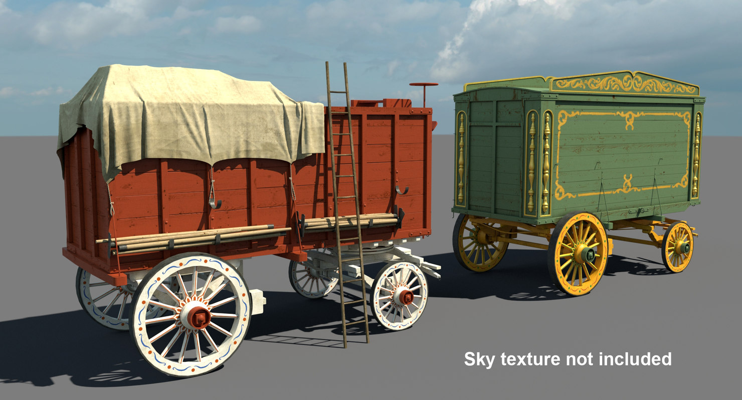 Circus wagons 3D model - TurboSquid 1233070