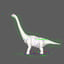 3D brachiosaurus v-ray rigged
