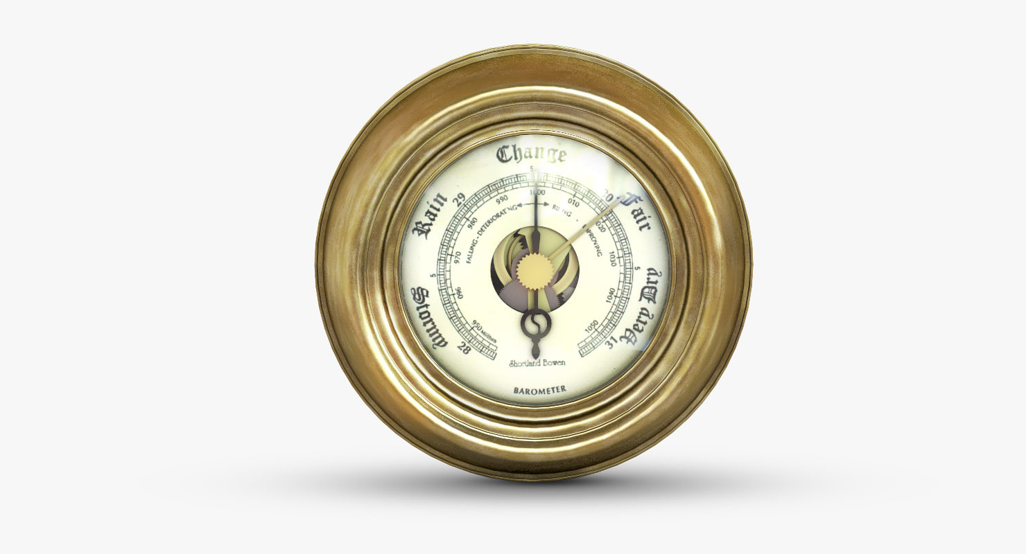 3D vintage barometer shortland bowen model TurboSquid 1233187