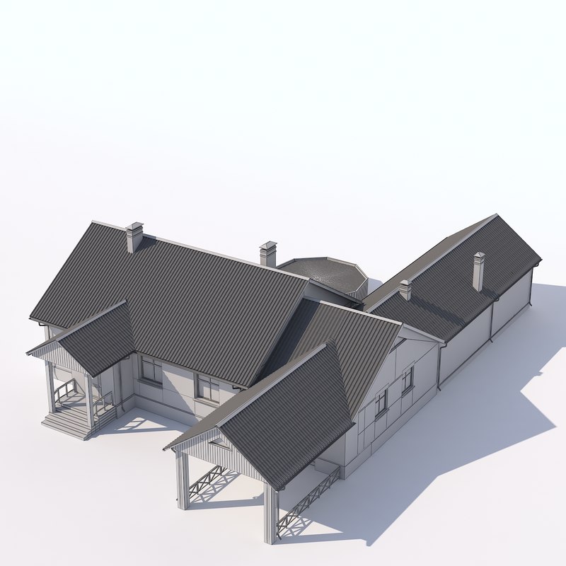 House garage veranda model - TurboSquid 1233217