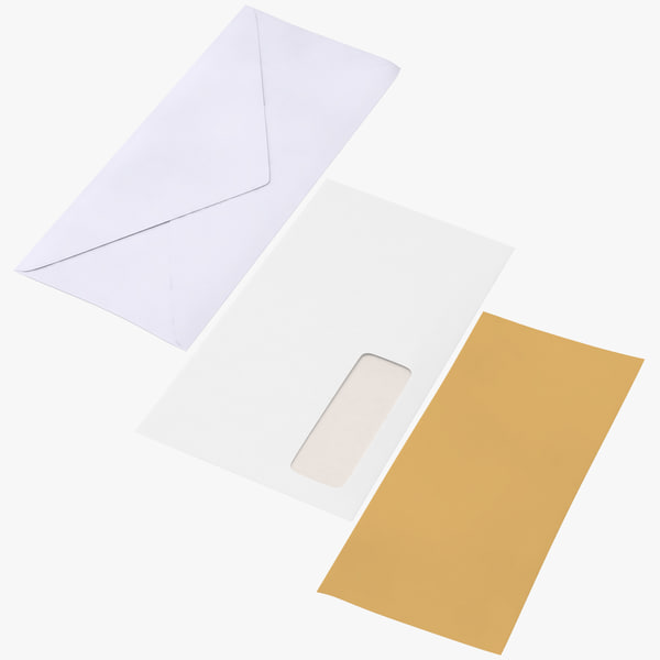 3D closed mail envelopes
