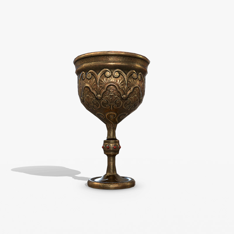 3D medieval cup model TurboSquid 1233327