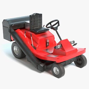 3D riding lawn mower model
