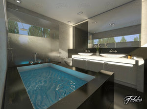 3D bathroom scene