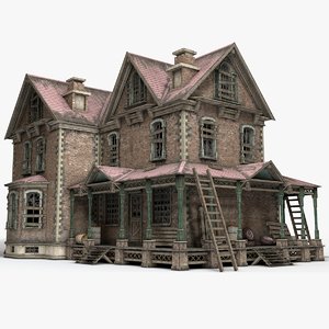 3D old house interior model