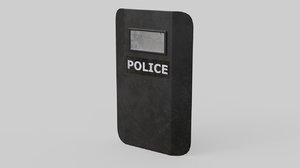 Riot Shield 3d Models For Download Turbosquid - roblox riot shield