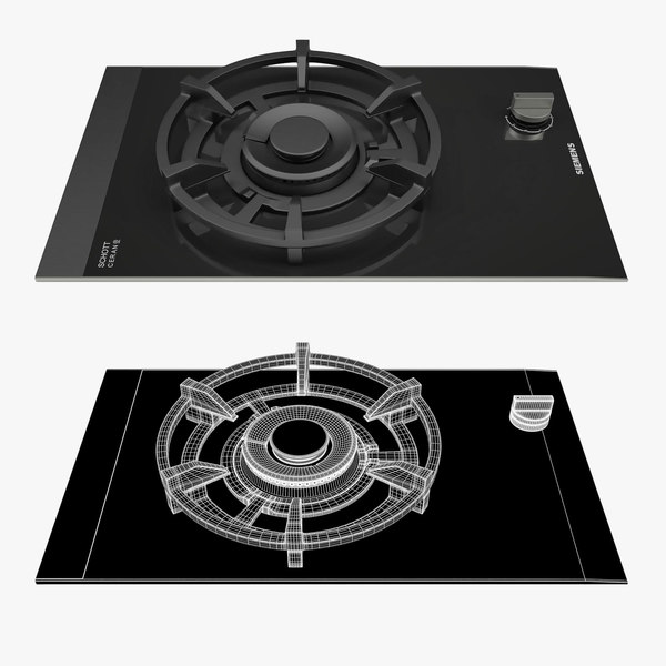 3d Model Gas Hob Ceramic Turbosquid 1233835