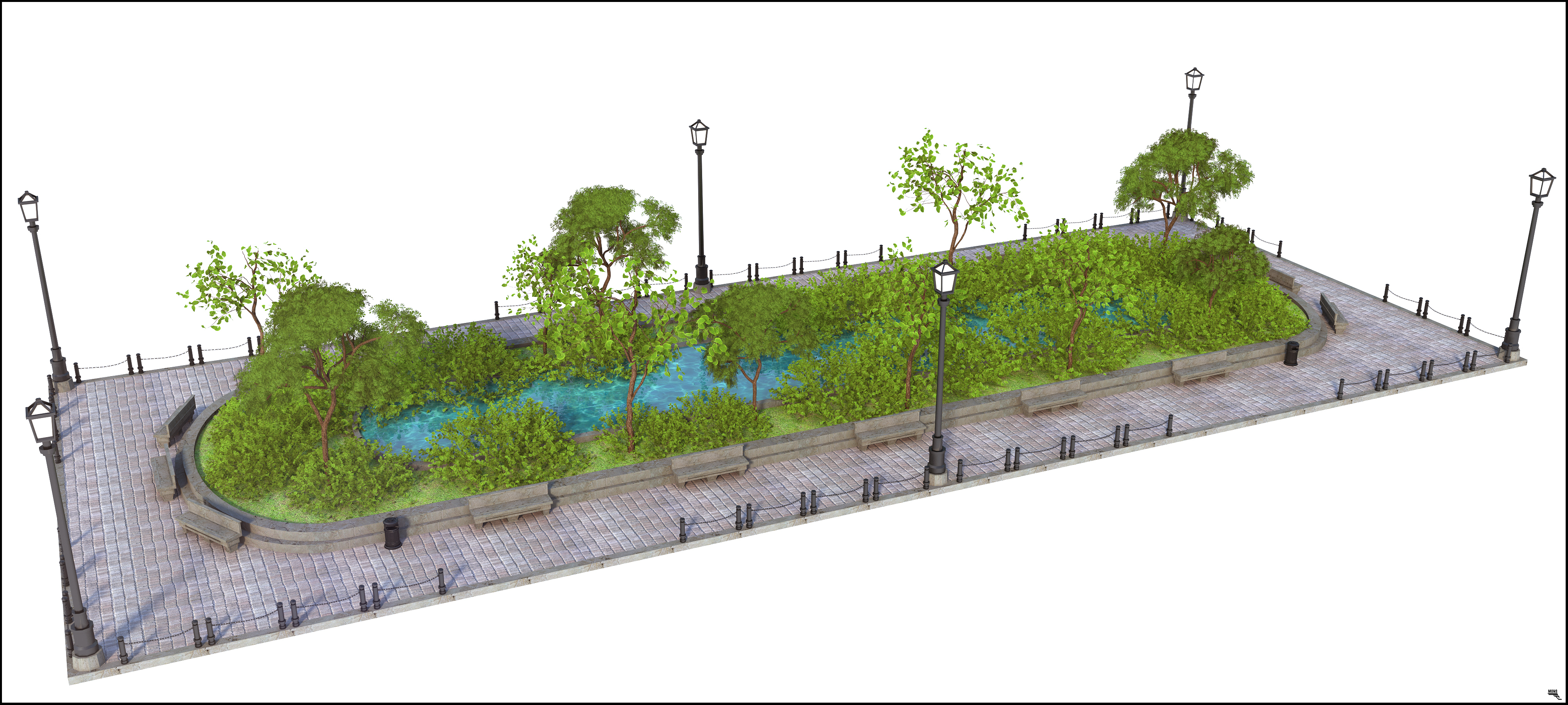 Landscape Design 3d Model