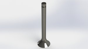inlet valve single cylinder engine 3D model