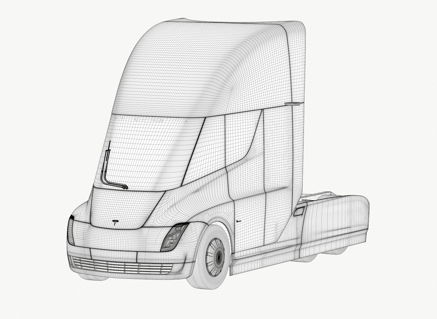 3D model tesla semi truck - TurboSquid 1234111