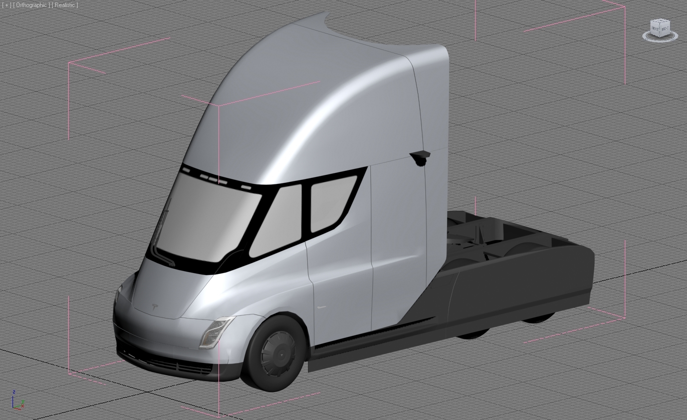 3D model tesla semi truck TurboSquid 1234111