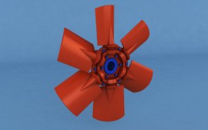 3D engine cooling fan