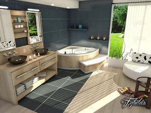 bathroom scene 3D model