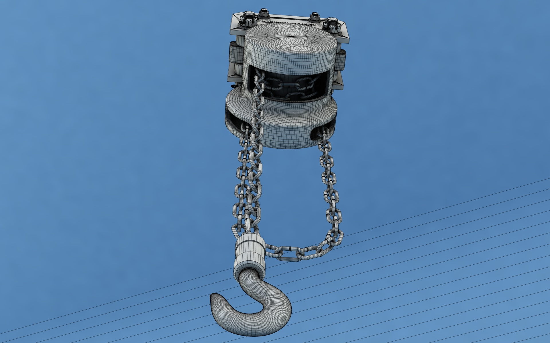 Chain hoist 3D model TurboSquid 1234284