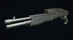 spas 12 shotgun sub-d 3D