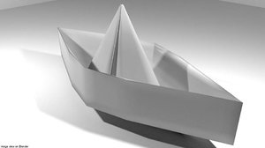 3D model boat origami