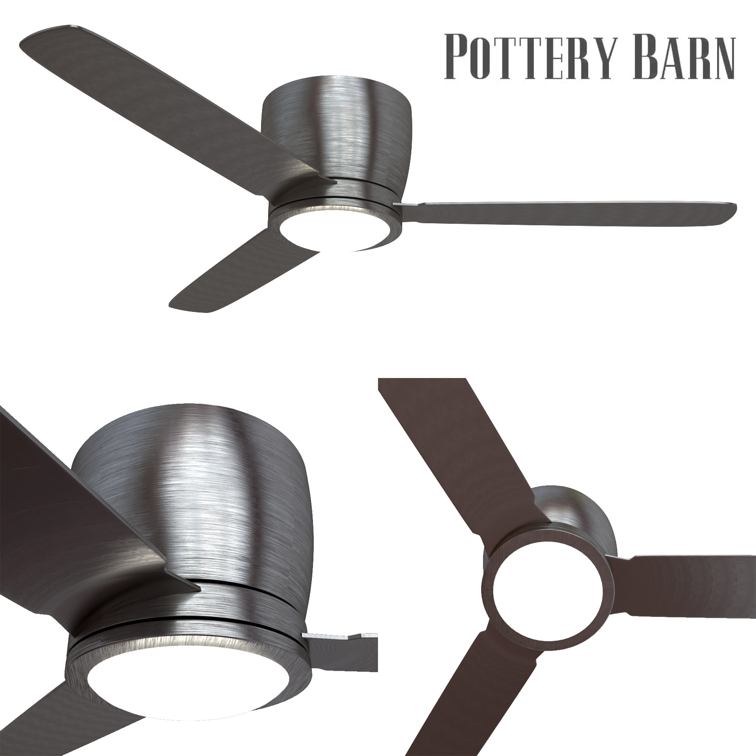 Pottery Barn Ceiling Fan Brushed Nickel