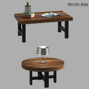griffin reclaimed wood coffee table 3D model