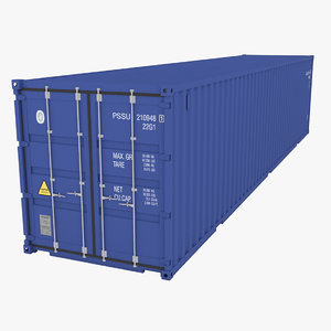 3D 40ft industrial container