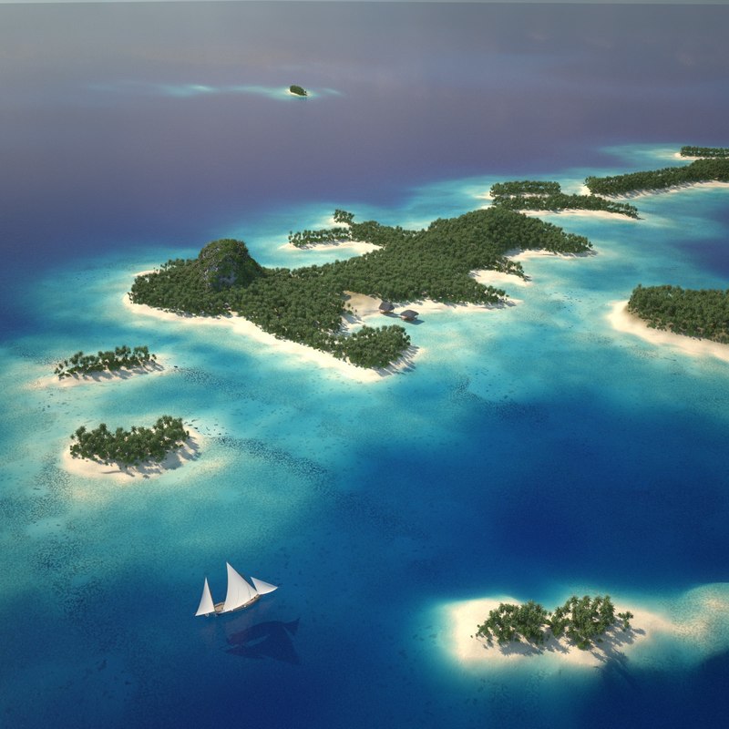 热带岛屿3D模型 - TurboSquid 1234772
