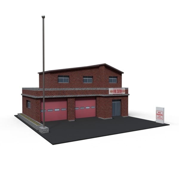 Firestation Station 3d Model