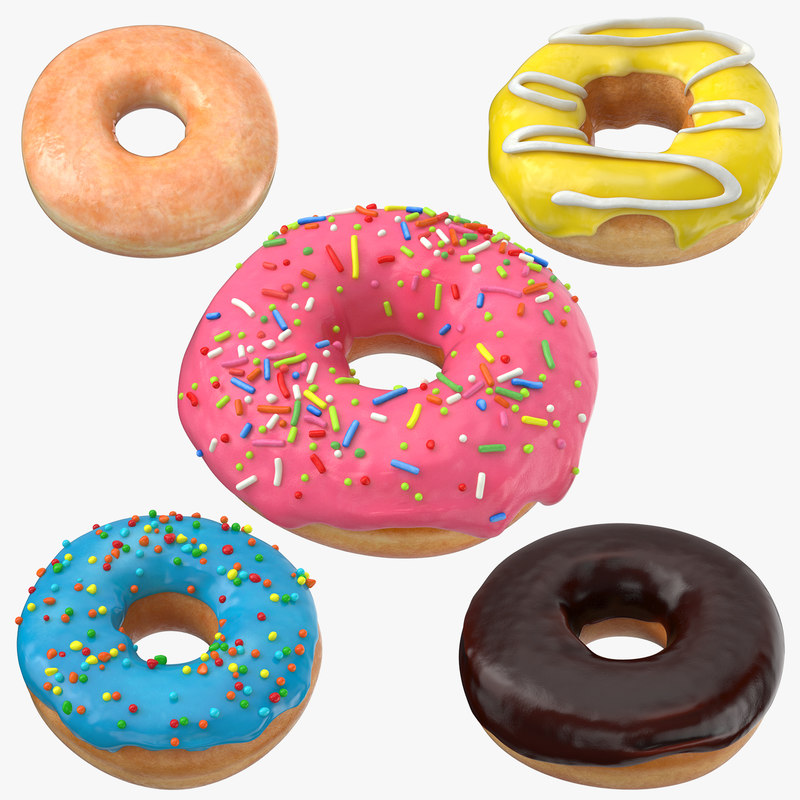 3D donuts chocolate TurboSquid 1234841