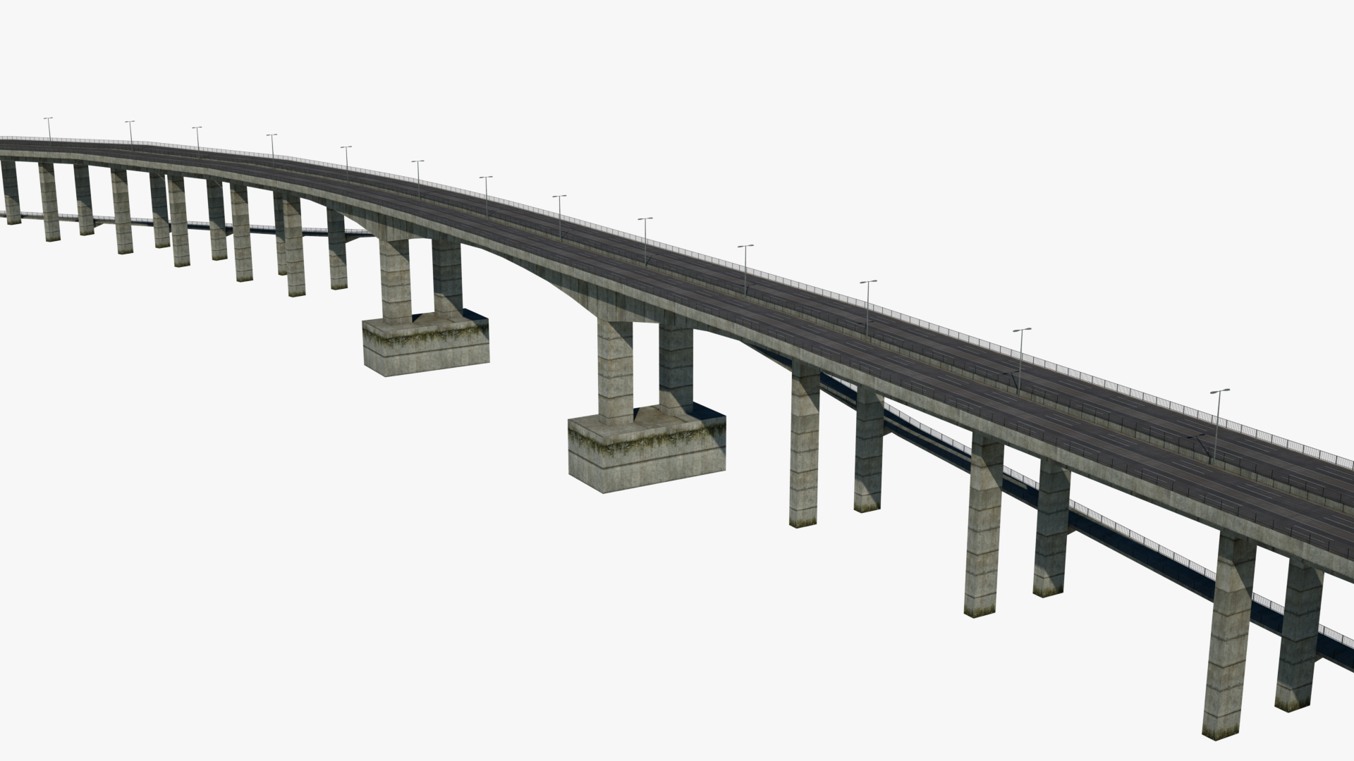 3D highway bridge model TurboSquid 1234878
