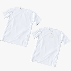 3D male crew neck t-shirt