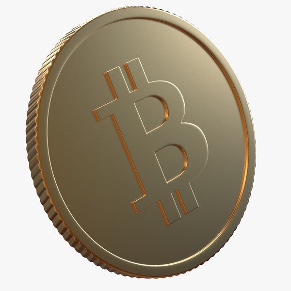 3D model bitcoin piece symbol