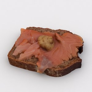 3D model scan salmon bread