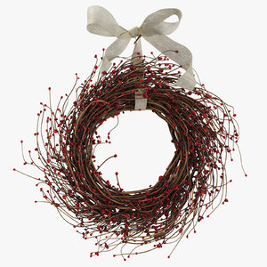 3D christmas wreath 03