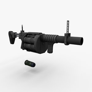 3D model grenade launcher