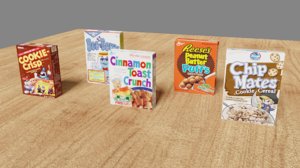 3D cereal boxes