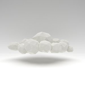 3D white cloud model