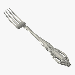 formal silverware fork big 3D model