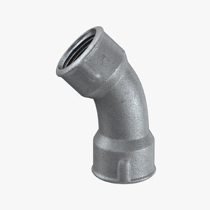 galvanized steel pipe fitting 3D model